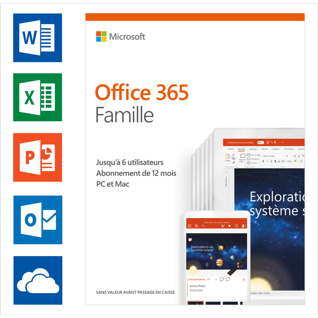 Microsoft Office 365 Home Abonnement 1 an FR