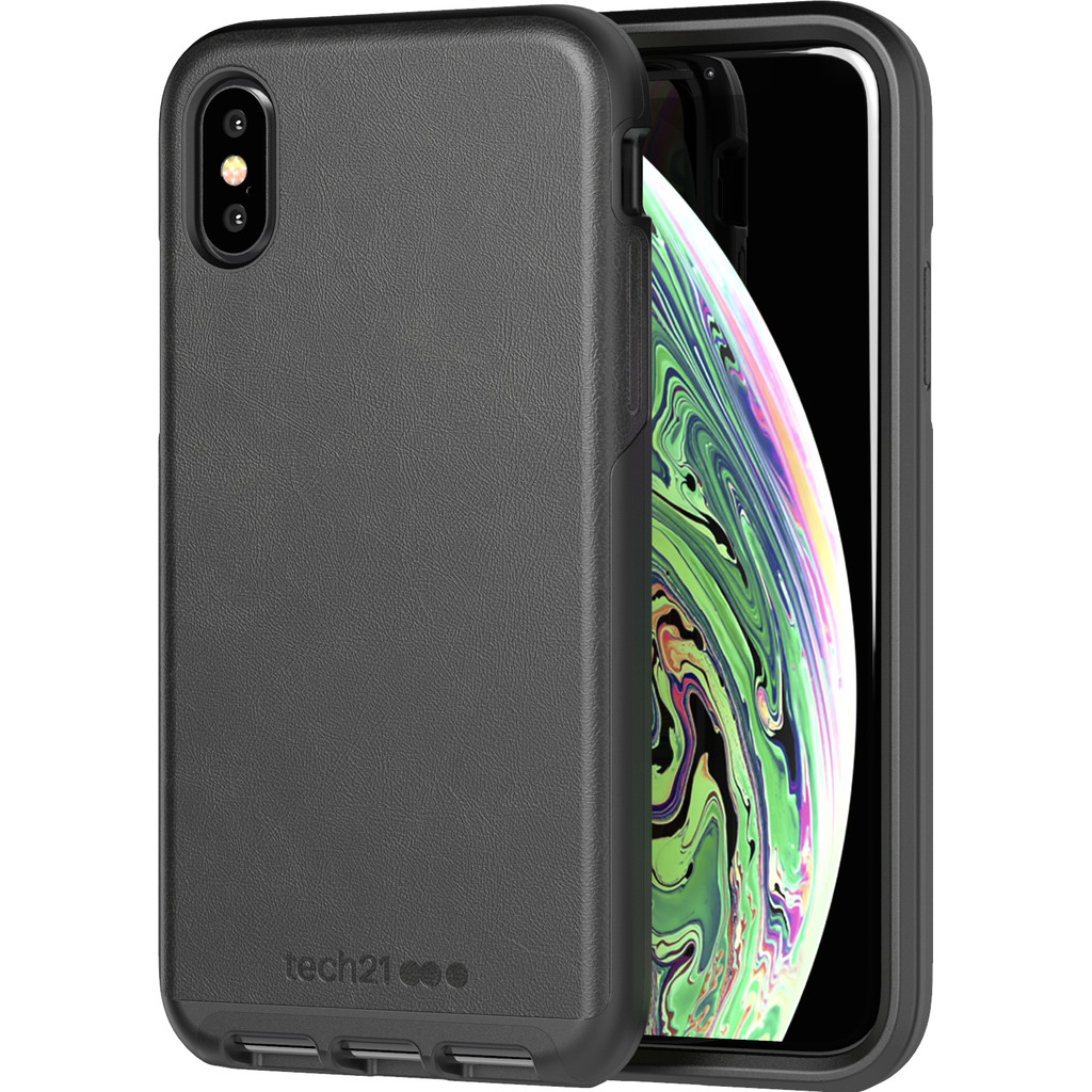 Tech21 Evo Luxe iPhone X/Xs - Cuir noir