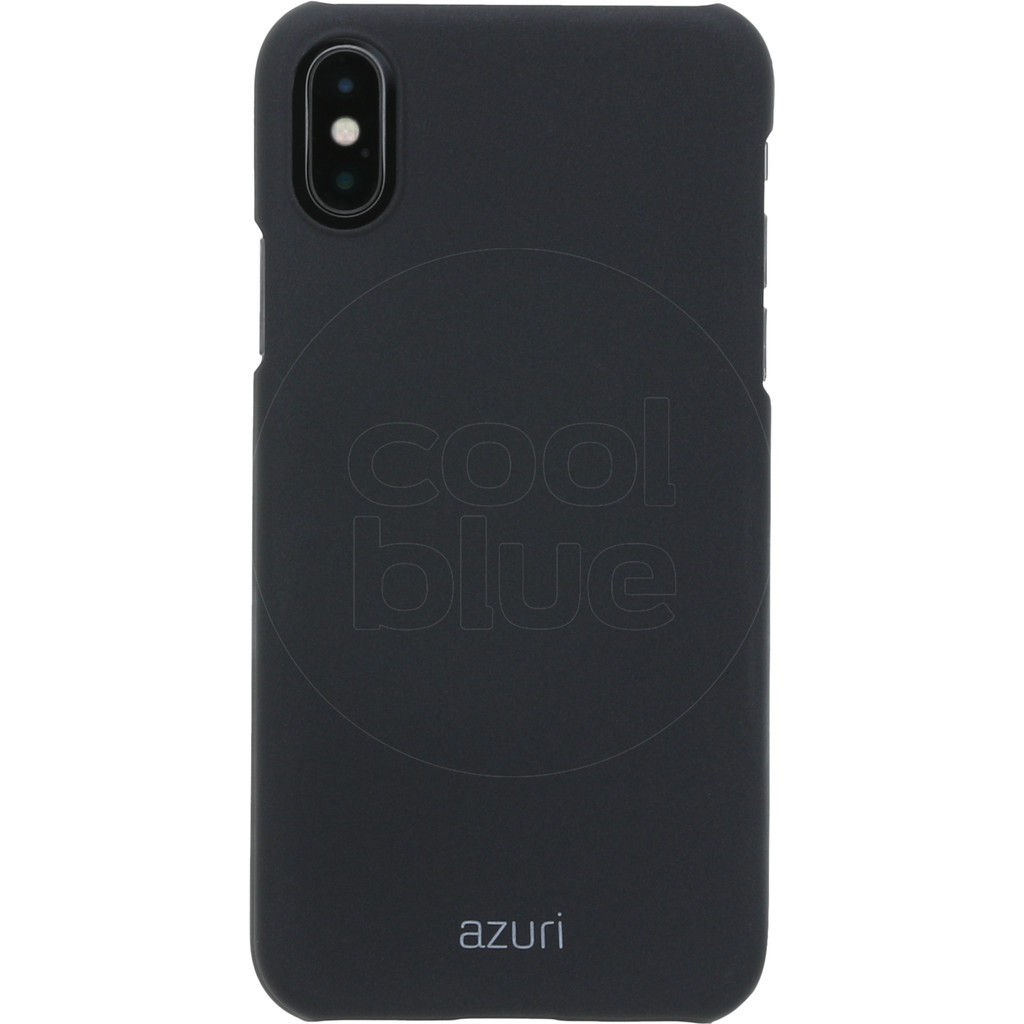 Azuri Metallic Soft Touch Apple iPhone X Coque Arrière Noir