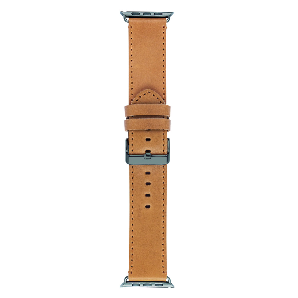 DBramante1928 Copenhagen Bracelet de montre en Cuir Apple Watch 42 mm Brun clair/Noir