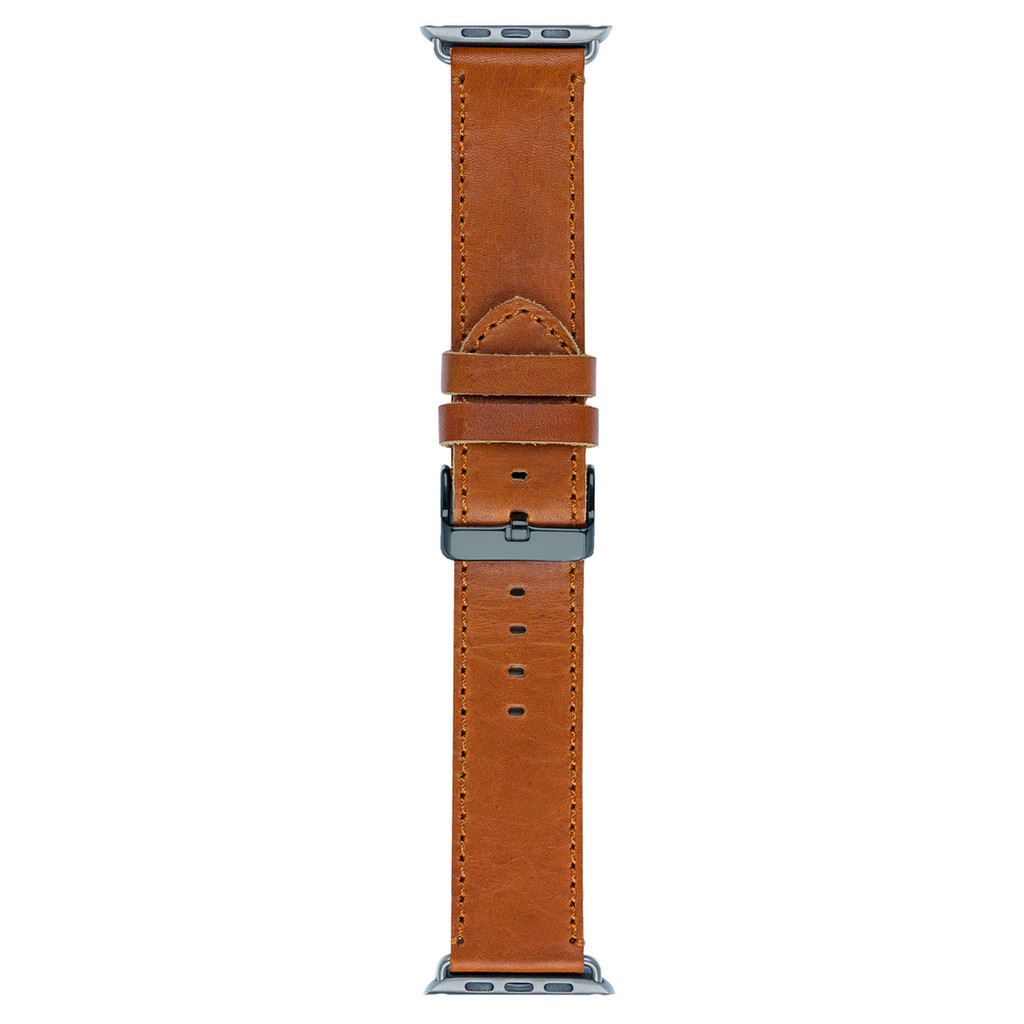 DBramante1928 Copenhagen Bracelet de montre en Cuir Apple Watch 42 mm Brun foncé/Noir
