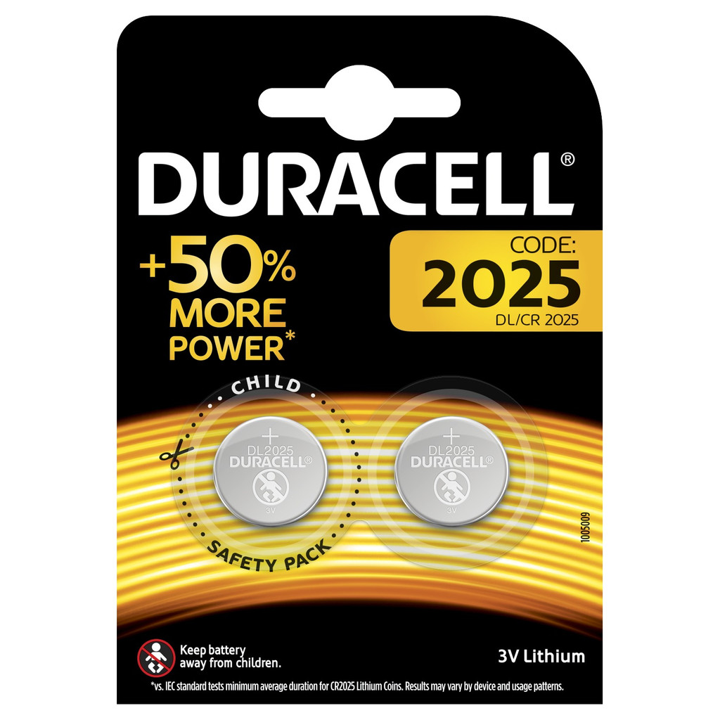 Duracell Specialty 2025 Pile bouton lithium 3 V 2 pièces