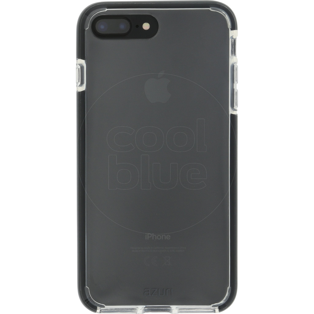 Azuri Flexible Coque arrière avec Bumper pour Apple iPhone 7 Plus/8 Plus Noir