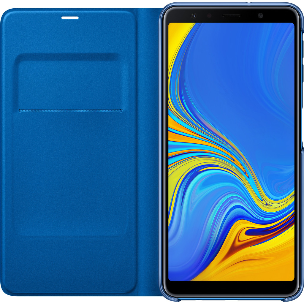 Samsung Galaxy A7 (2018) Wallet Bookcase Galaxy Bleu