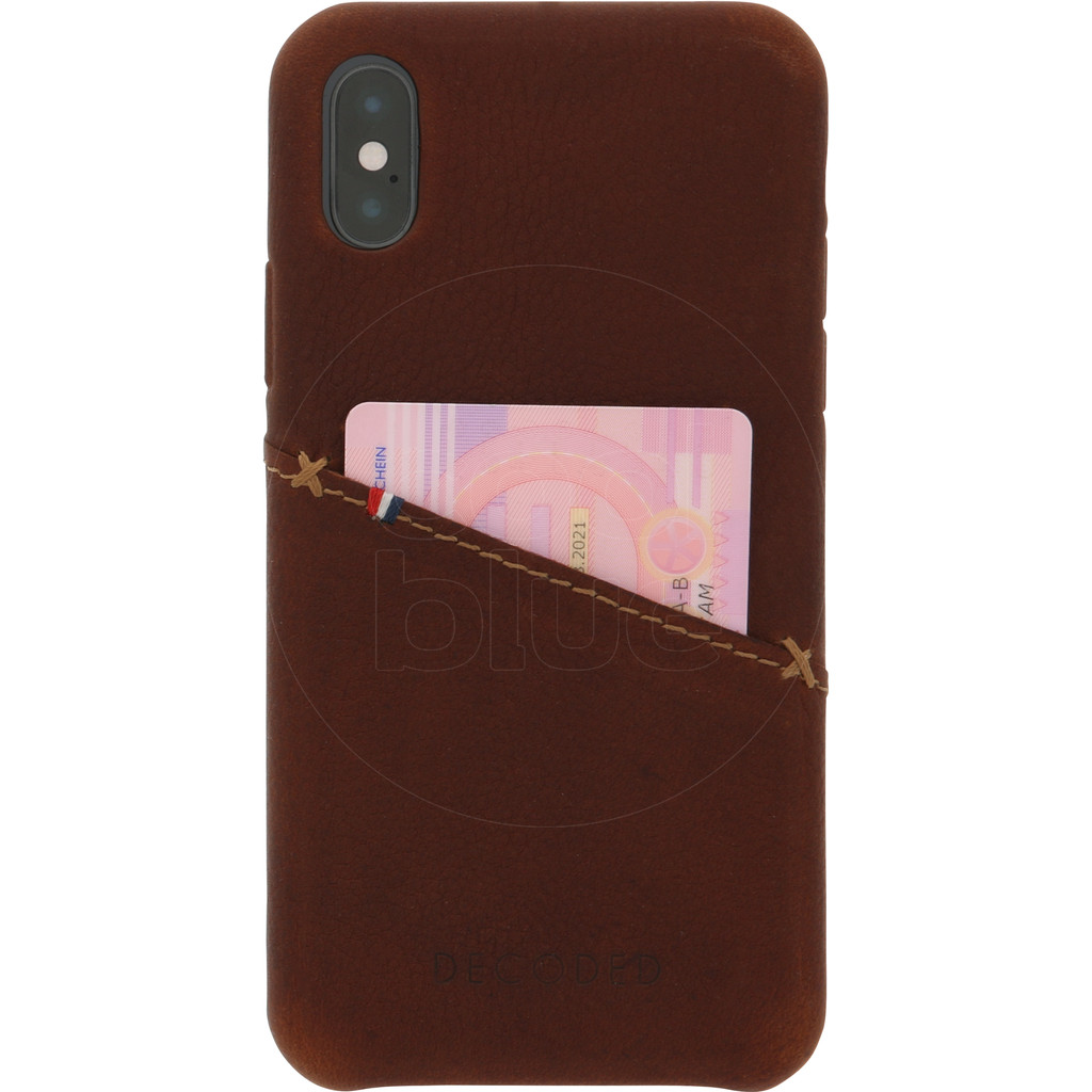 Decoded Leather Apple iPhone X/Xs Coque arrière Marron