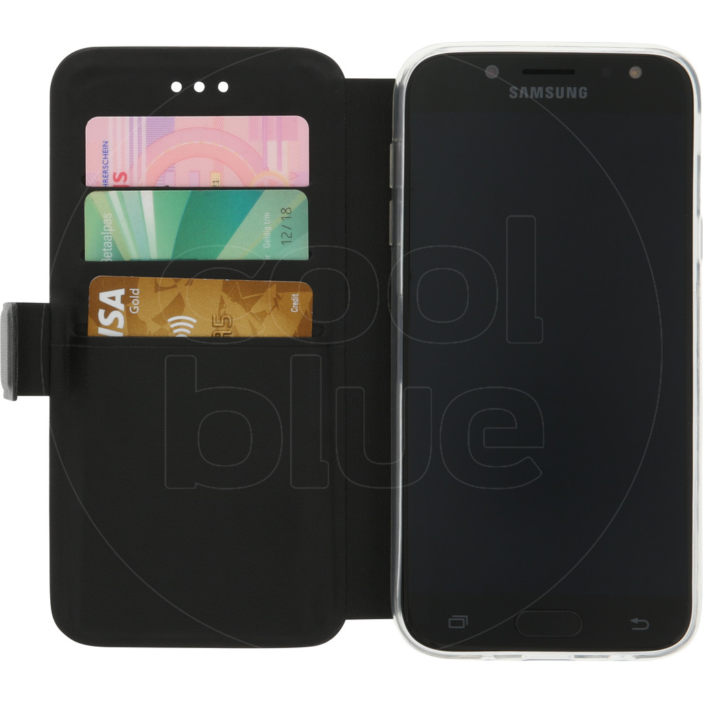 Azuri Coque à rabat Portefeuille magnétique pour Samsung Galaxy J5 (2017) Noir