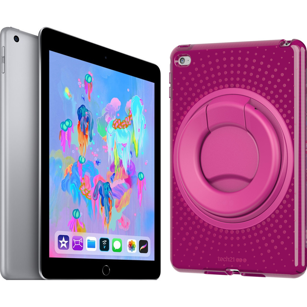 Apple iPad (2018) 32 Go Wi-Fi + Evo Play2 Back Cover Rose