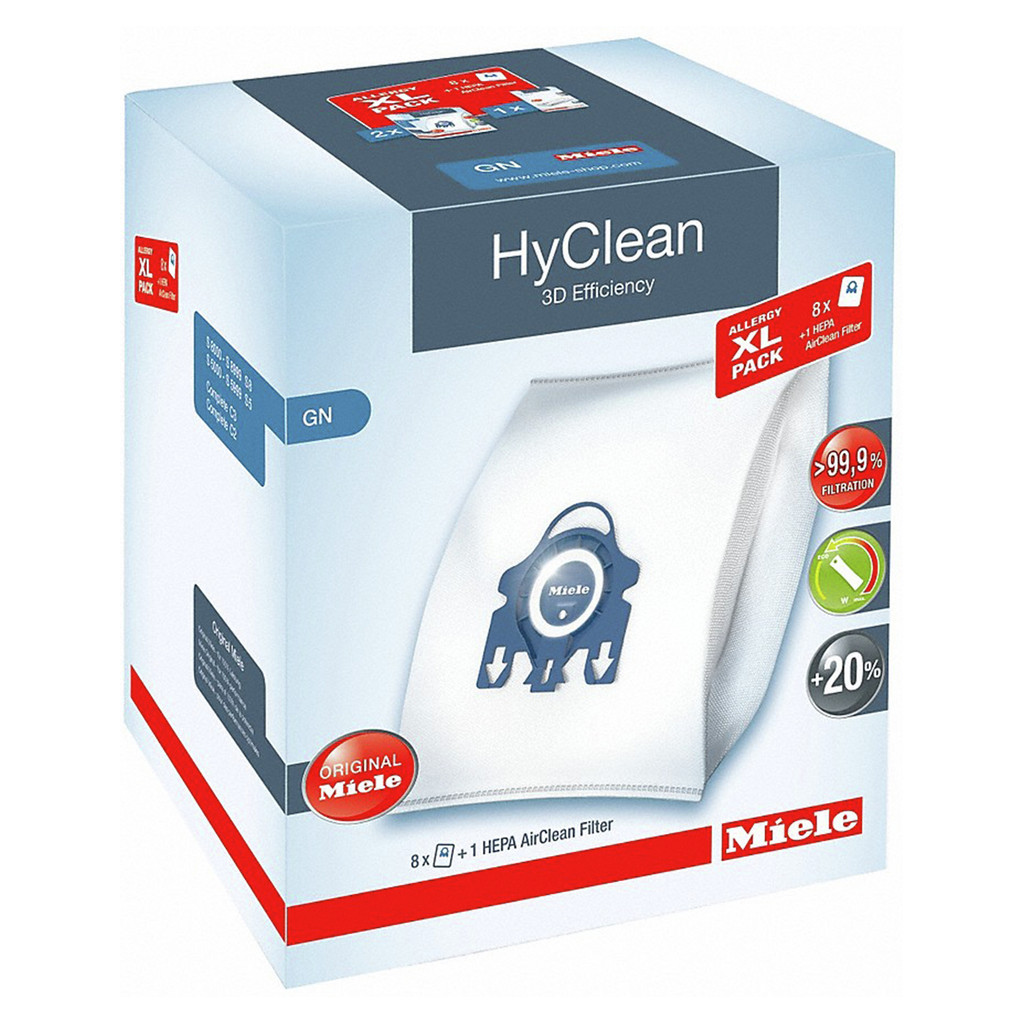 Miele Pack XL Hyclean 3D GN + Filtre HEPA