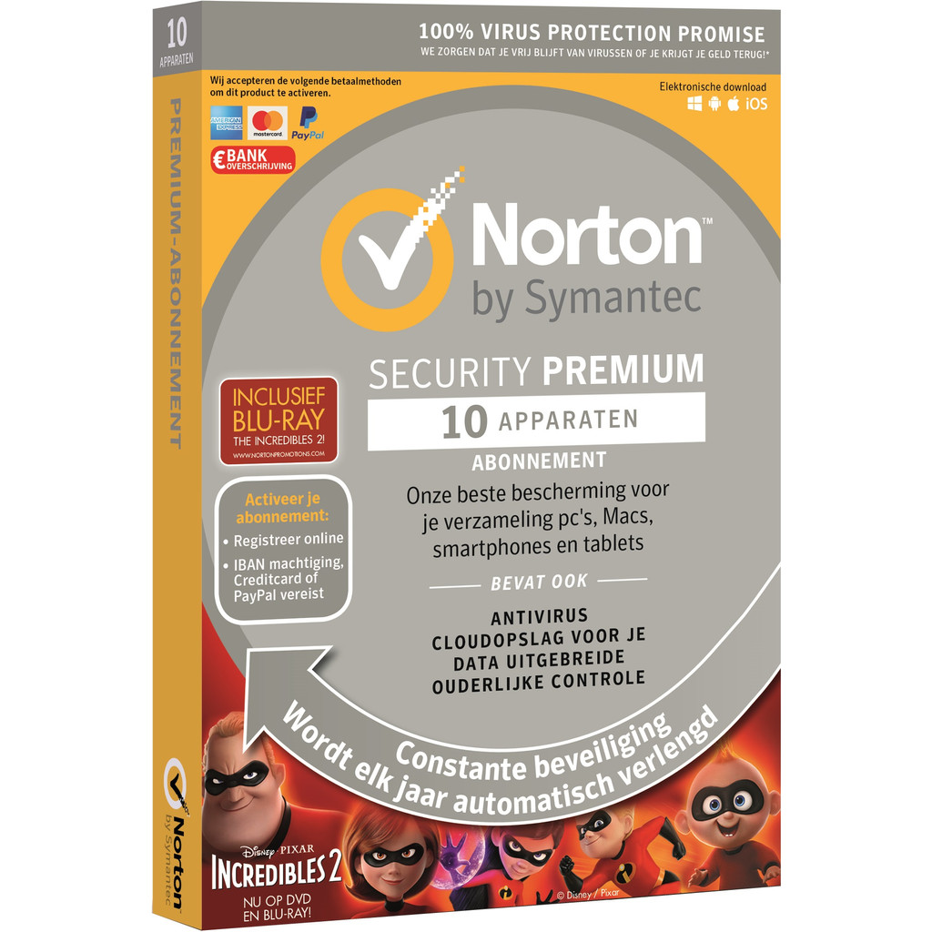 Norton Security Premium 2018 | 10 Appareils | Incredibles 2