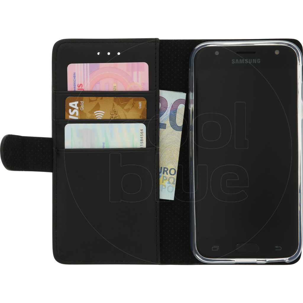 Azuri Coque à rabat Portefeuille magnétique pour Samsung Galaxy J3 (2017) Noir