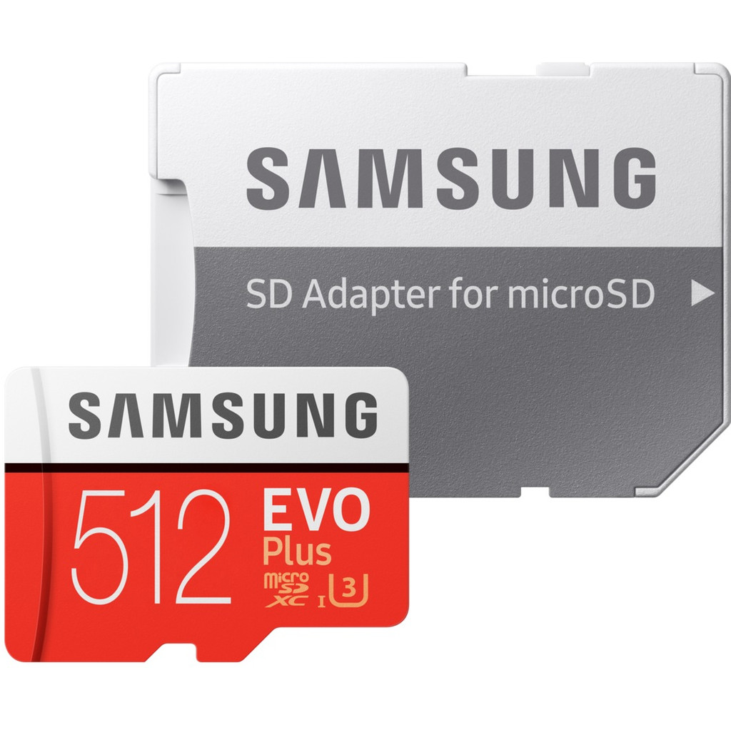 Samsung microSDXC EVO+ 512 Go 100MB/s CL 10 + Adaptateur SD