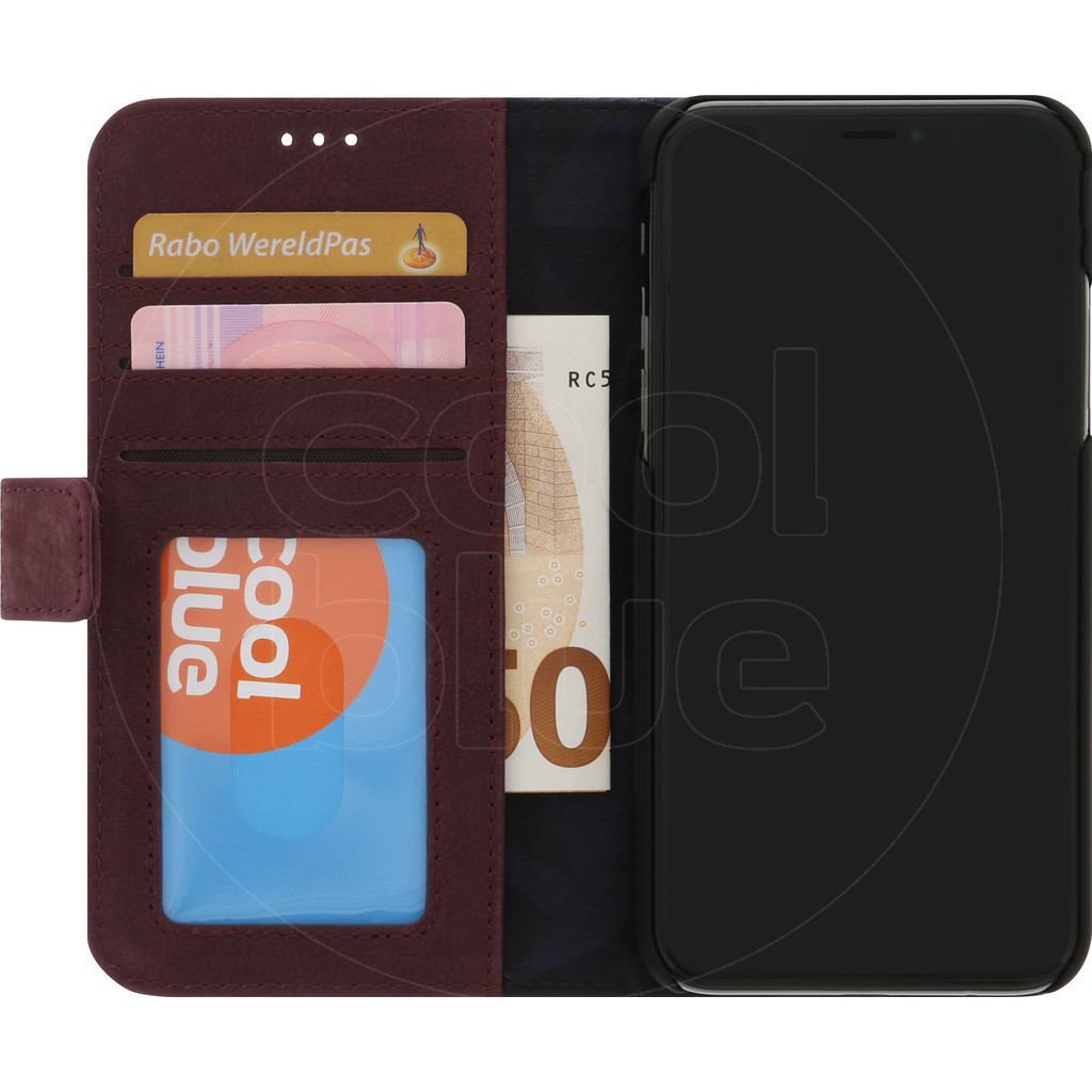 Decoded Wallet Book case 2-en-1 en Cuir iPhone X/Xs Rouge