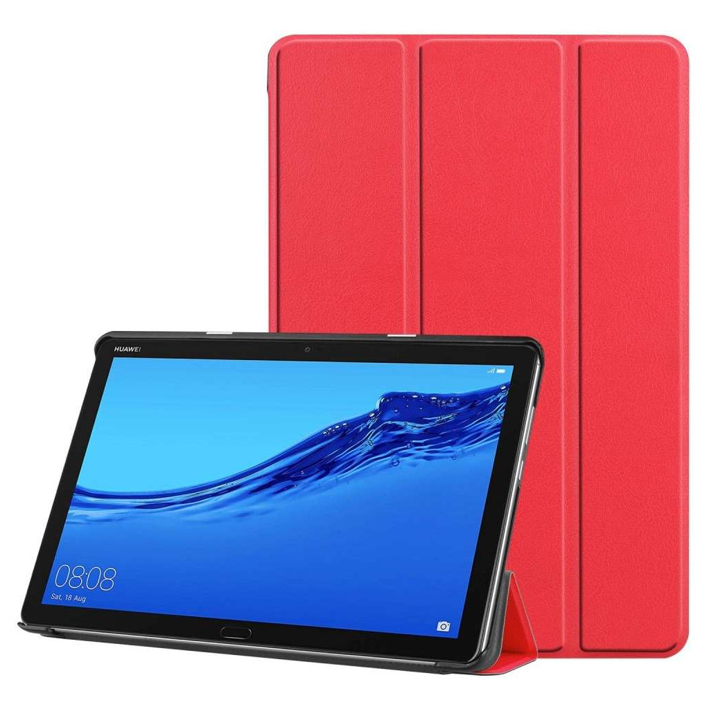 Just in Case Smart Tri-Fold Huawei Mediapad M5 Lite 10.1 Book Case Rouge