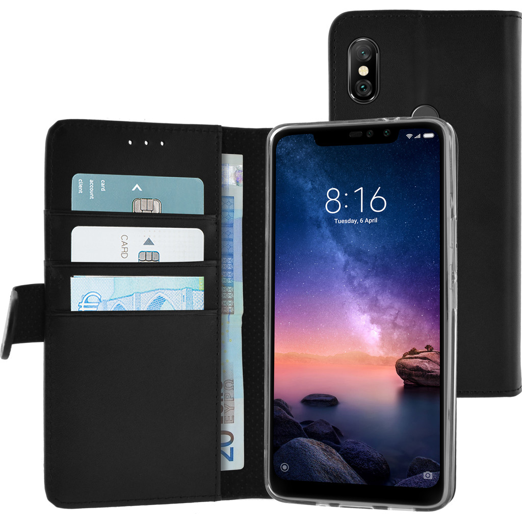 Azuri Wallet Book case Magnétique Xiaomi Redmi Note 6 Pro Noir