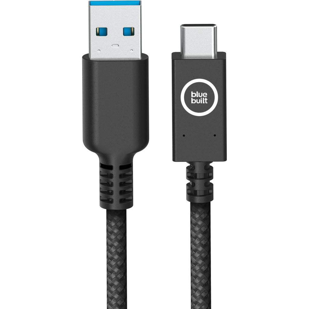 BlueBuilt Câble USB-C vers USB-A Noir 1,5 mètre