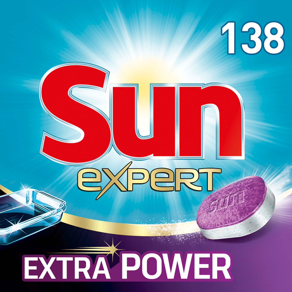 Sun Tablettes pour lave-vaisselle All-in-1 Extra Power - 138 pièces