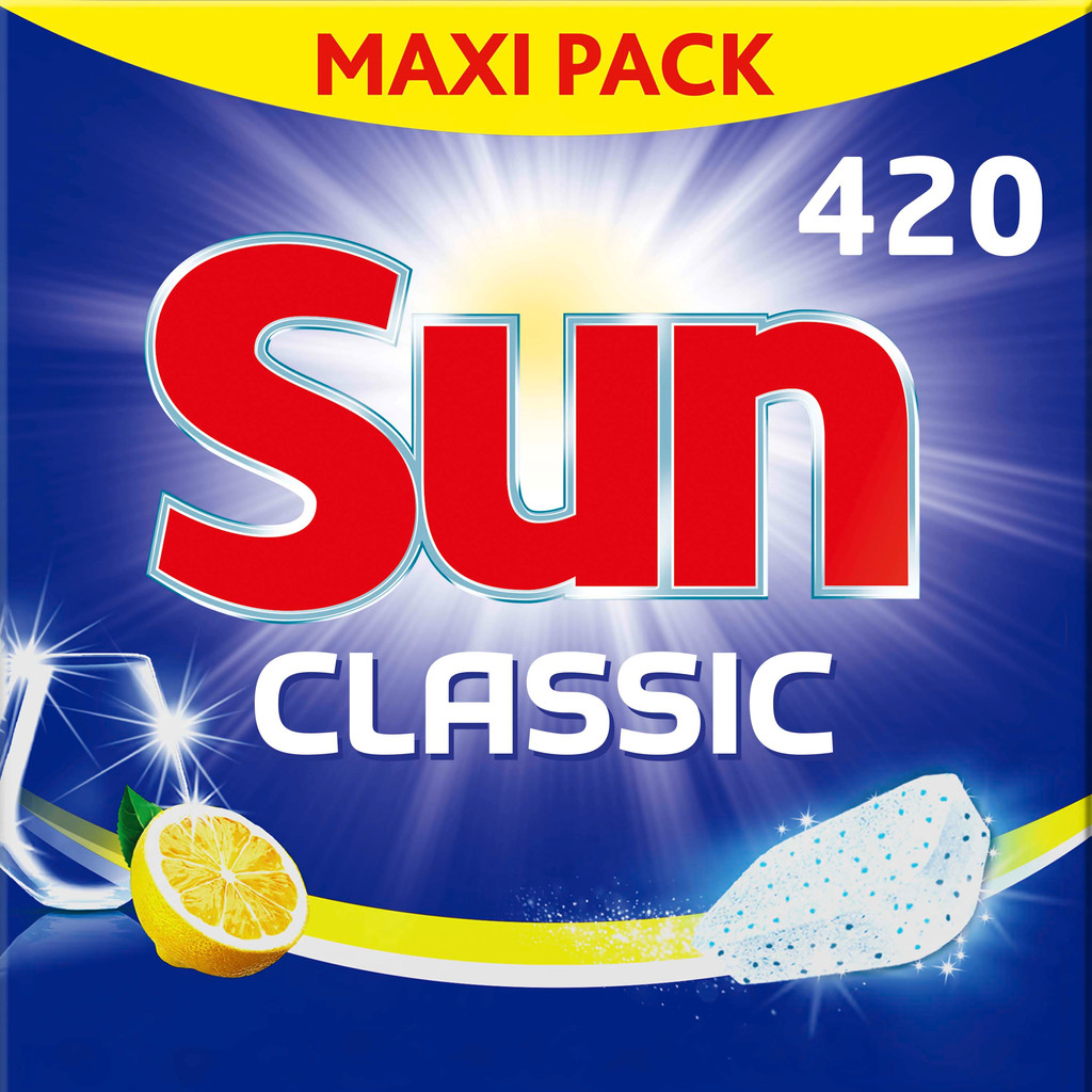 Sun Tablettes pour lave-vaisselle Classic Lemon - 420 pièces