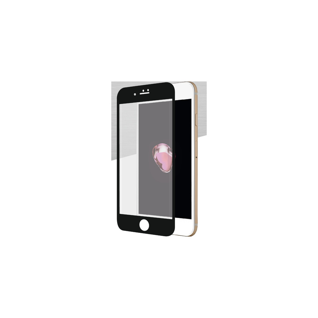 Azuri Protège-écran Incurvé en Verre trempé pour Apple iPhone 7 Plus Lot de 2 Noir