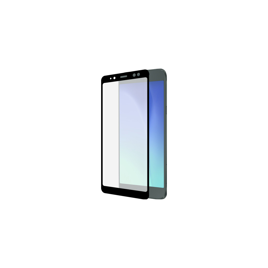 Azuri Protège-écran en Verre trempé pour Galaxy A8 (2018) Noir