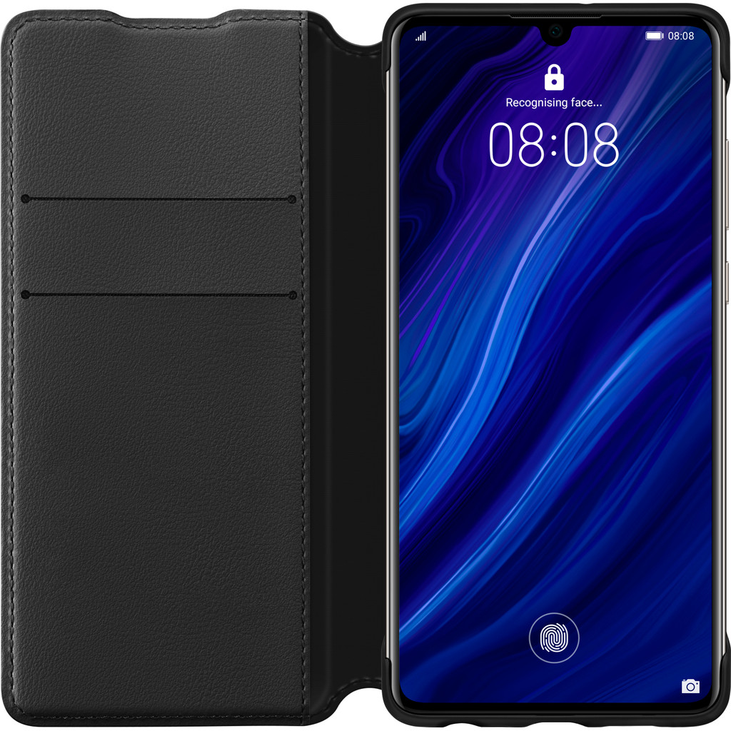 Huawei P30 Flip Cover Book case Noir