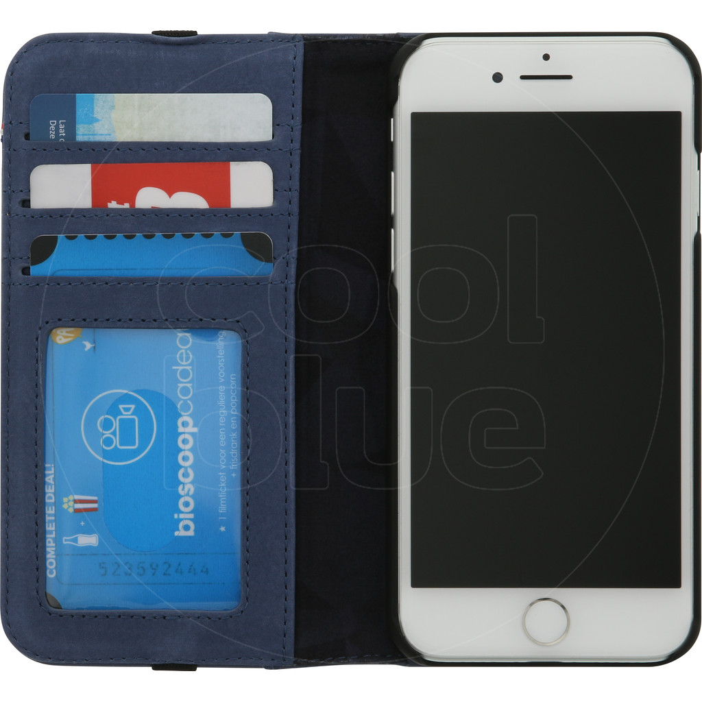Decoded Coque Portefeuille en Cuir pour iPhone 8 / 7 Bleu