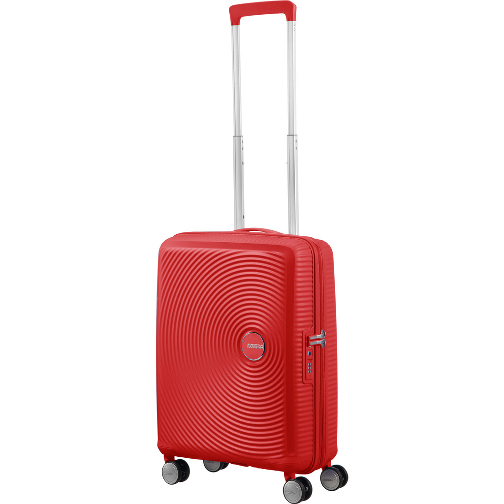 American Tourister Soundbox Expandable Spinner 55cm Coral Red American Tourister Soundbox Expandable Spinner 55cm Coral Red
