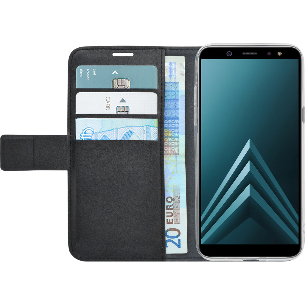 Azuri Coque à rabat Portefeuille Magnétique Samsung Galaxy A6 (2018) Noir