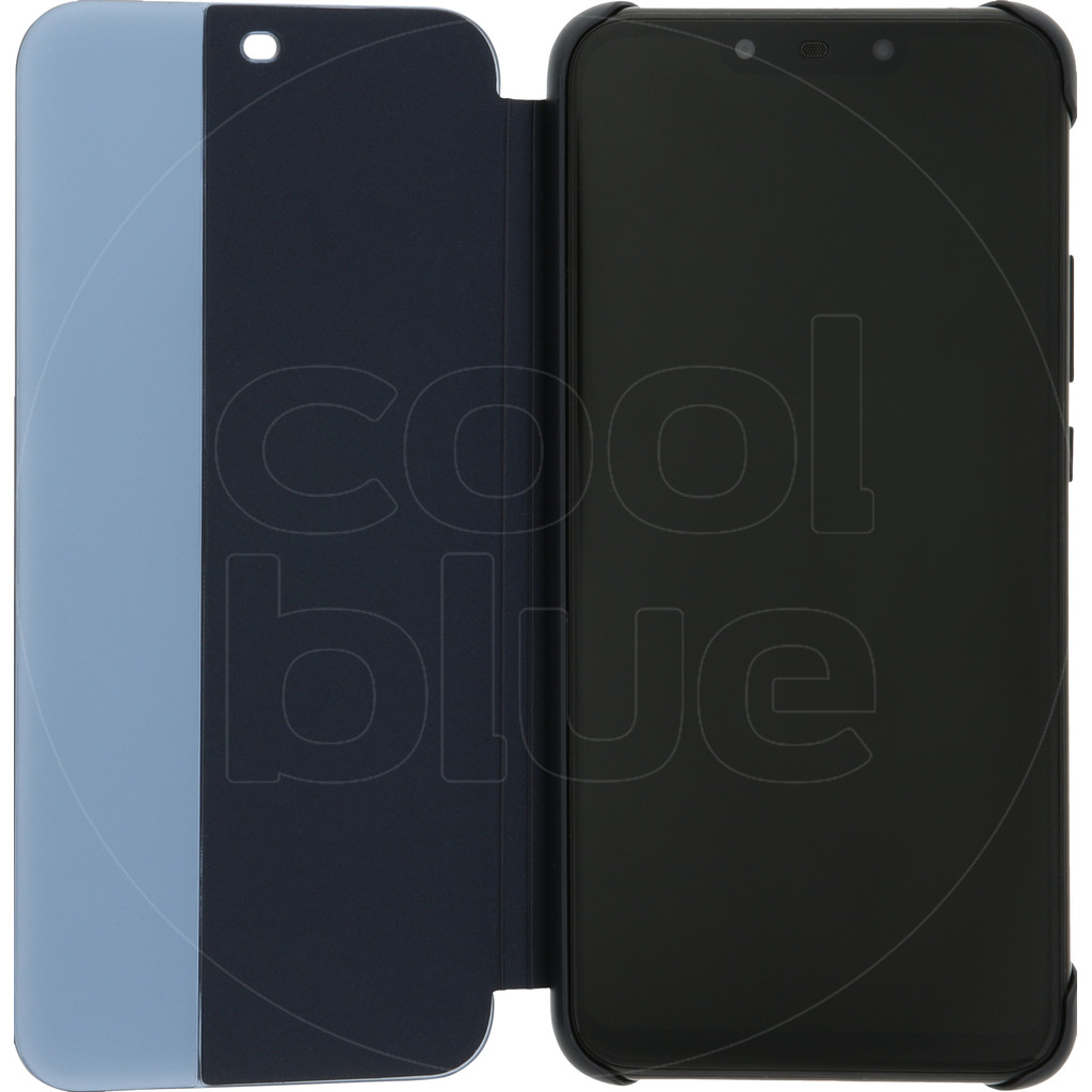 Huawei Mate 20 Lite Flip View Cover Blauw Huawei Mate 20 Lite Flip View Cover Blauw