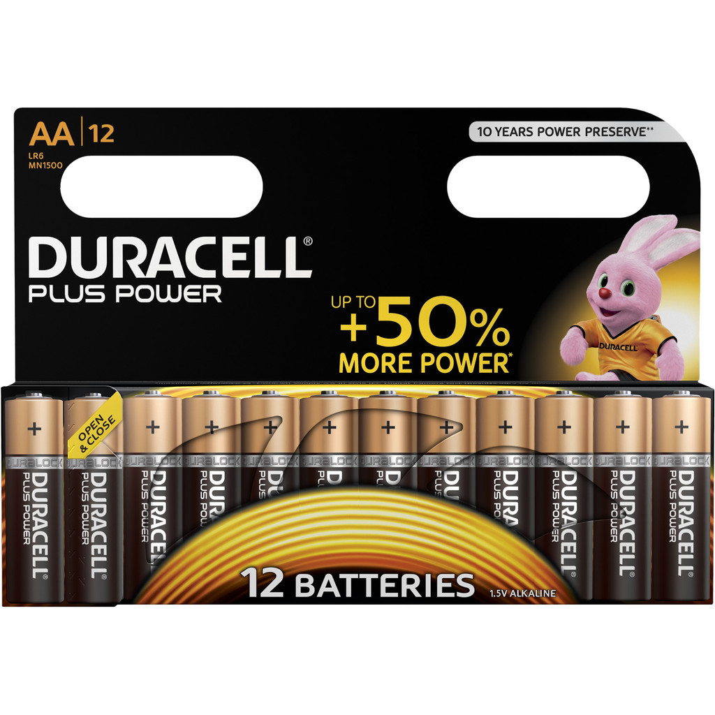 Duracell Plus Power alkaline AA-batterijen 12 stuks Duracell Plus Power alkaline AA-batterijen 12 stuks