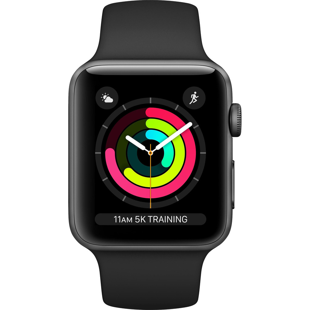 Apple Watch Series 3 42mm Space Gray Aluminium/Zwart Apple Watch Series 3 42mm Space Gray Aluminium/Zwart