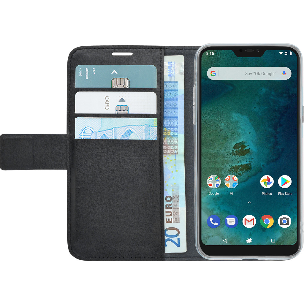 Azuri Wallet Magneet Xiaomi MI A2 Lite Book Case Zwart Azuri Wallet Magneet Xiaomi MI A2 Lite Book Case Zwart