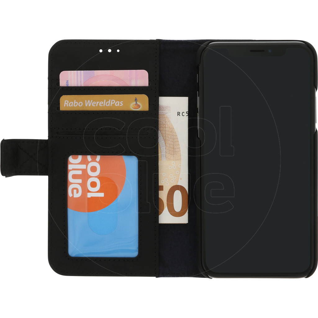 Decoded Leather 2-in-1 Wallet iPhone X/Xs Book Case Zwart Decoded Leather 2-in-1 Wallet iPhone X/Xs Book Case Zwart