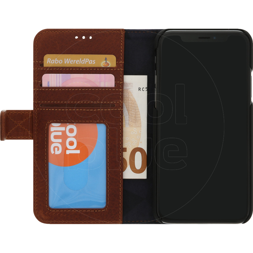 Decoded Leather 2-in-1 Wallet iPhone X/Xs Book Case Bruin Decoded Leather 2-in-1 Wallet iPhone X/Xs Book Case Bruin