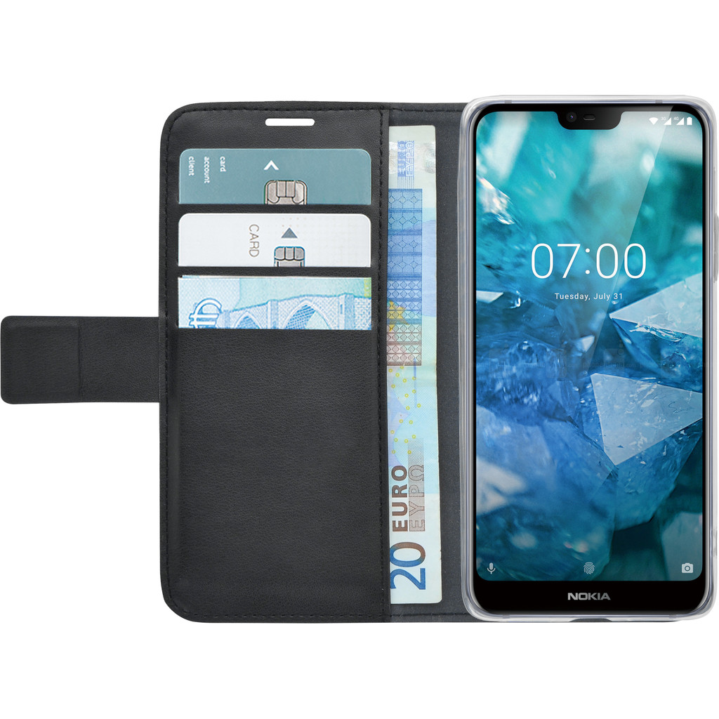 Azuri Wallet Magneet Nokia 7.1 Book Case Zwart Azuri Wallet Magneet Nokia 7.1 Book Case Zwart