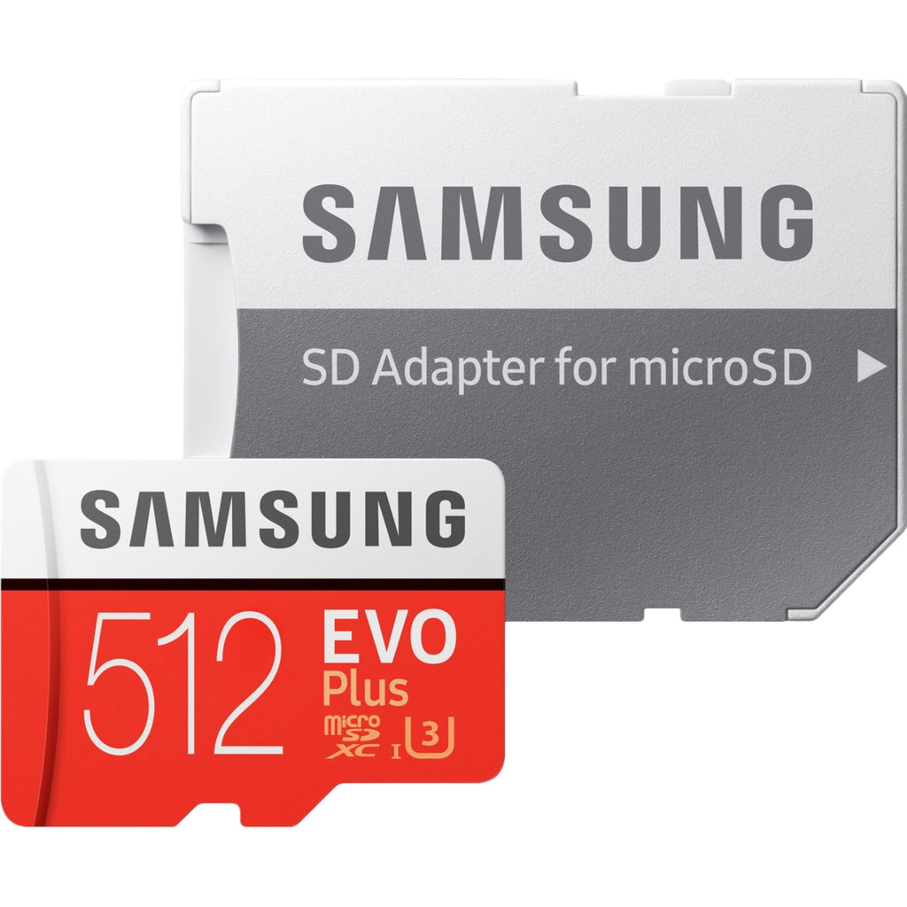 Samsung microSDXC EVO+ 512 GB 100MB/s CL 10 + SD Adapter Samsung microSDXC EVO+ 512 GB 100MB/s CL 10 + SD Adapter