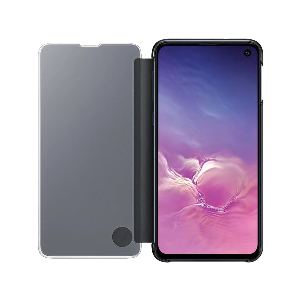 Samsung Galaxy S10e Clear View Cover Book Case Zwart Samsung Galaxy S10e Clear View Cover Book Case Zwart