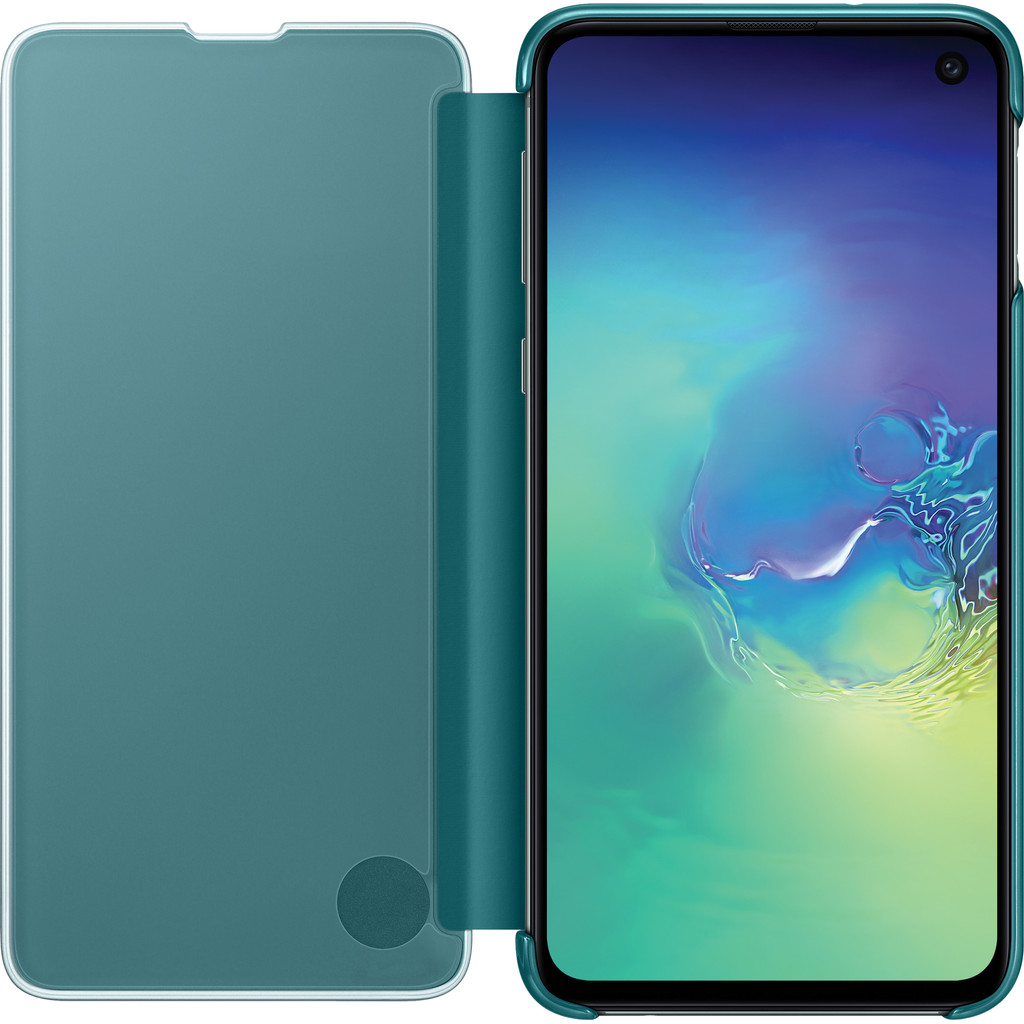Samsung Galaxy S10e Clear View Cover Book Case Groen Samsung Galaxy S10e Clear View Cover Book Case Groen