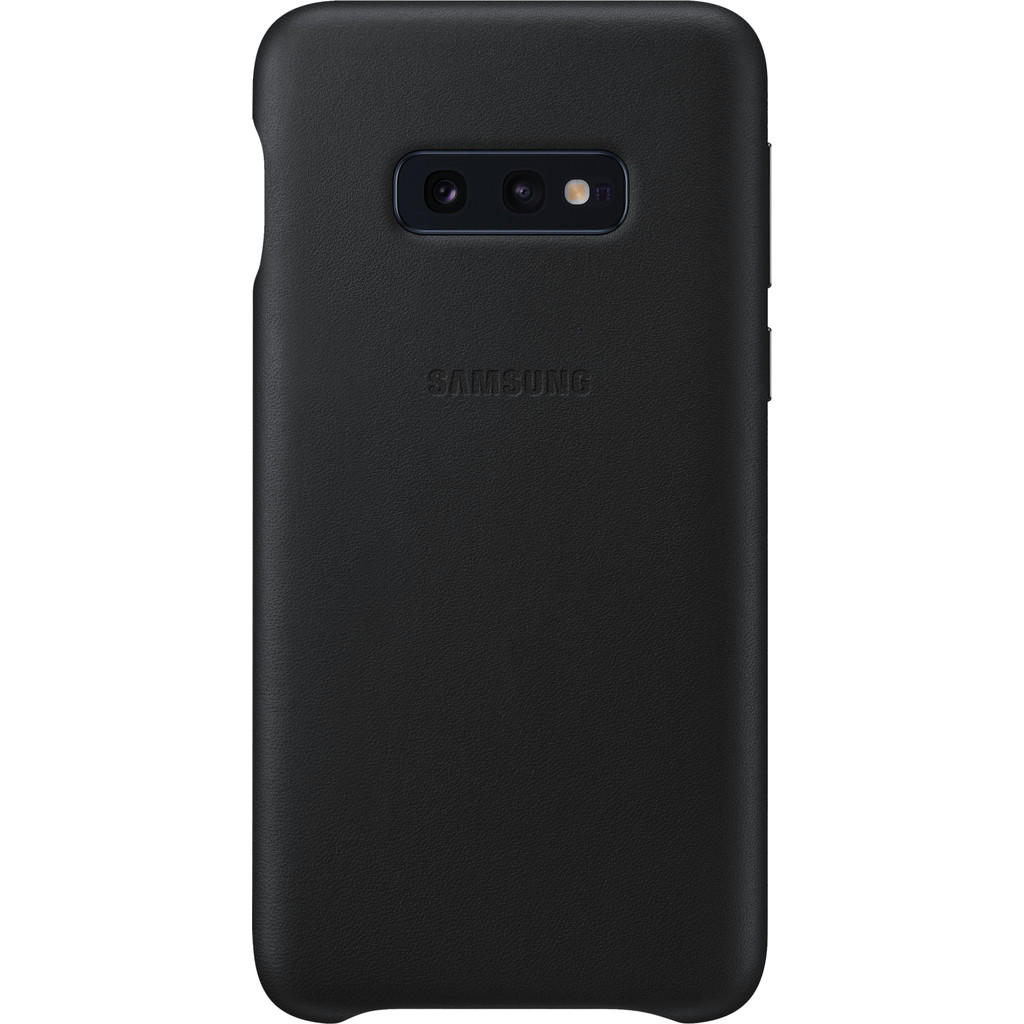 Samsung Galaxy S10e Leather Back Cover Zwart Samsung Galaxy S10e Leather Back Cover Zwart