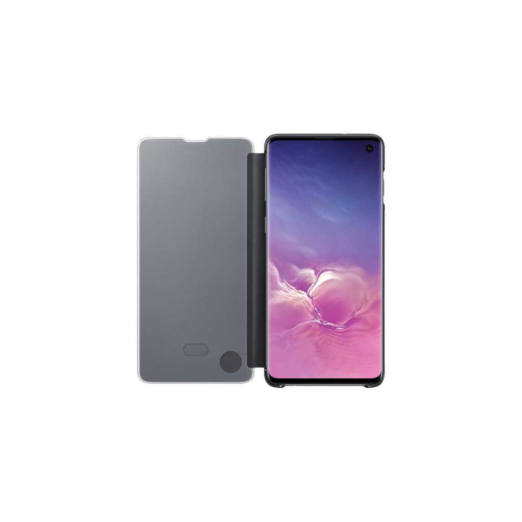 Samsung Galaxy S10 Clear View Cover Book Case Zwart Samsung Galaxy S10 Clear View Cover Book Case Zwart