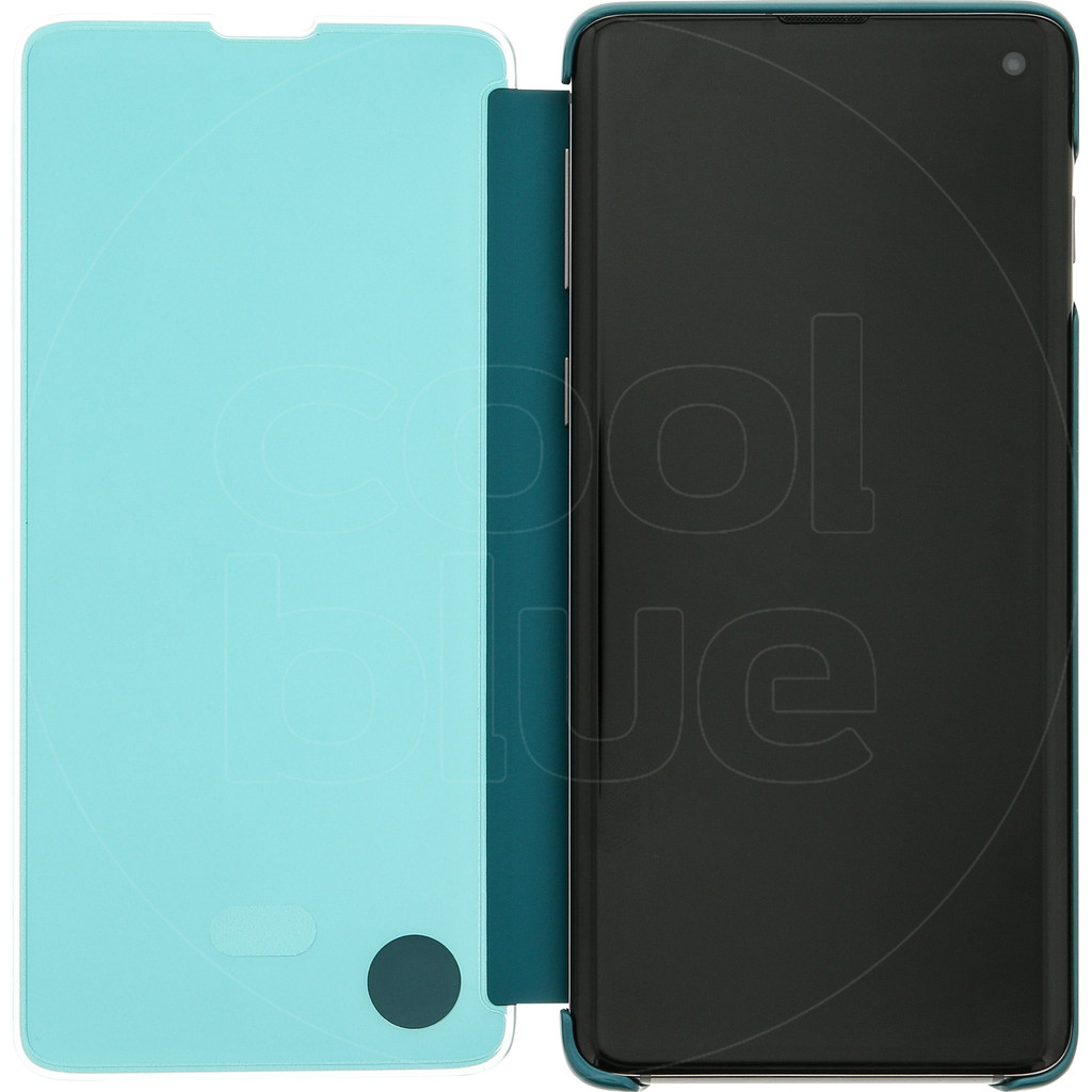Samsung Galaxy S10 Clear View Cover Book Case Groen Samsung Galaxy S10 Clear View Cover Book Case Groen