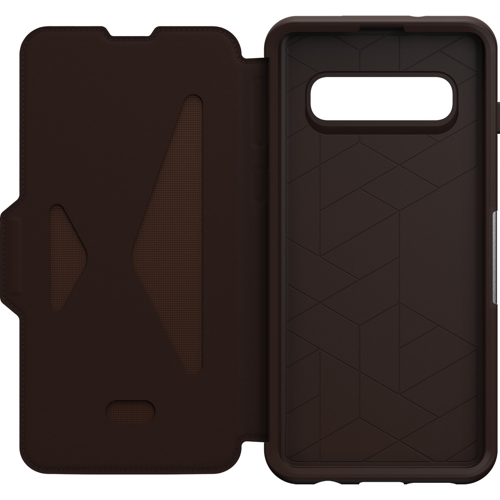OtterBox Strada Samsung Galaxy S10 Book Case Bruin OtterBox Strada Samsung Galaxy S10 Book Case Bruin