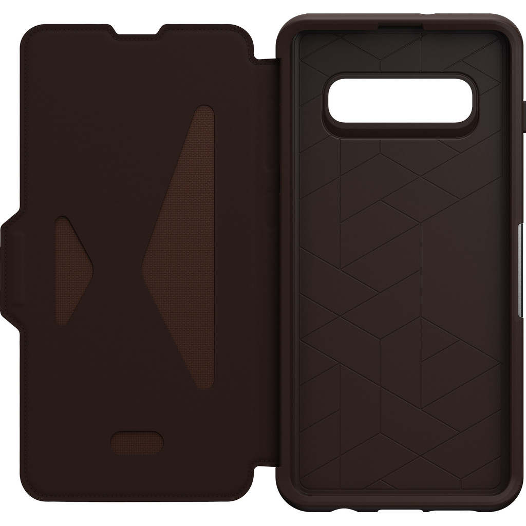 OtterBox Strada Samsung Galaxy S10 Plus Book Case Bruin OtterBox Strada Samsung Galaxy S10 Plus Book Case Bruin