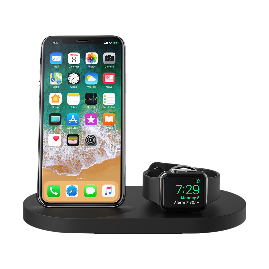 Belkin Boost Up Draadloze Oplader met USB A Poort iPhone/Apple Watch Zwart Belkin Boost Up Draadloze Oplader met USB A Poort iPhone/Apple Watch Zwart
