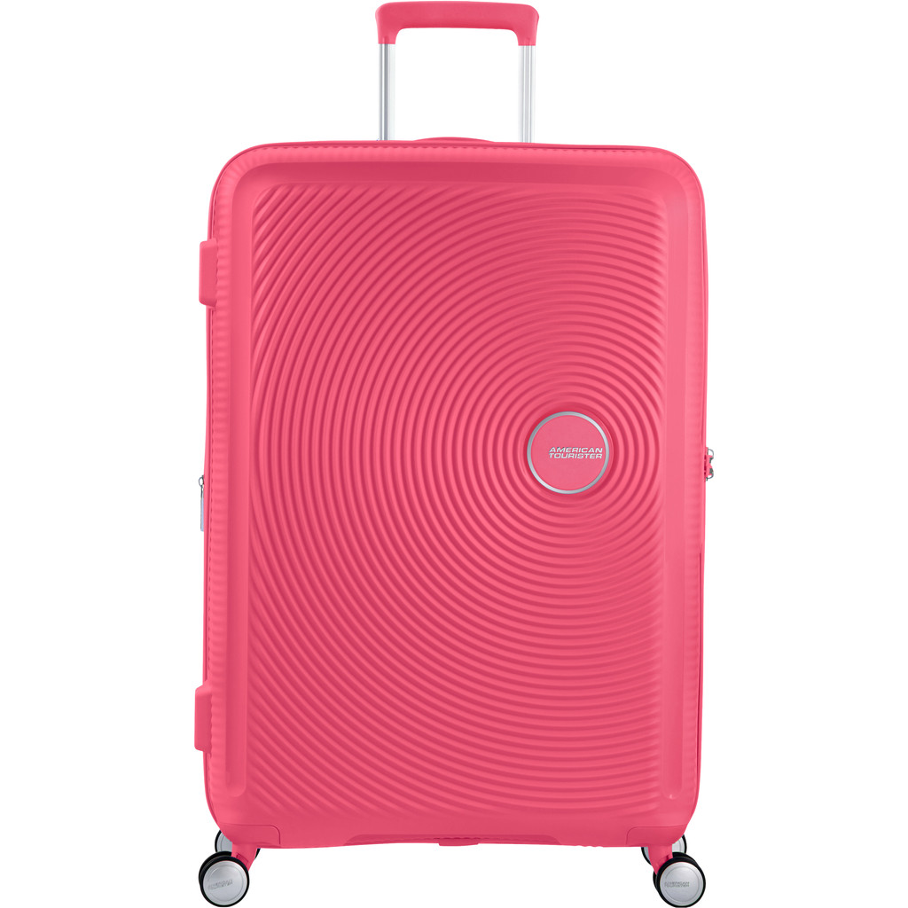 American Tourister Soundbox Expandable Spinner 77cm Hot Pink American Tourister Soundbox Expandable Spinner 77cm Hot Pink
