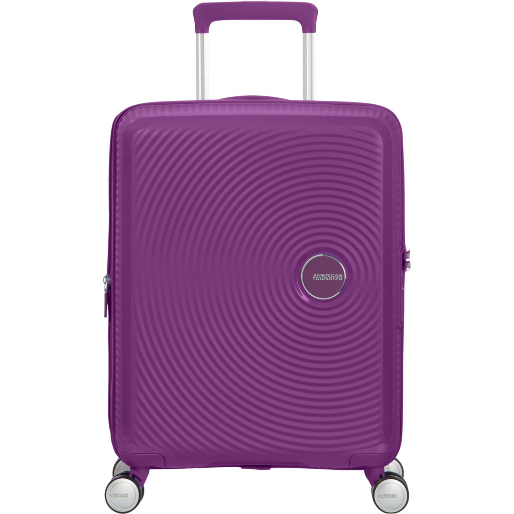 American Tourister Soundbox Expandable Spinner 55cm Purple Orchid American Tourister Soundbox Expandable Spinner 55cm Purple Orchid