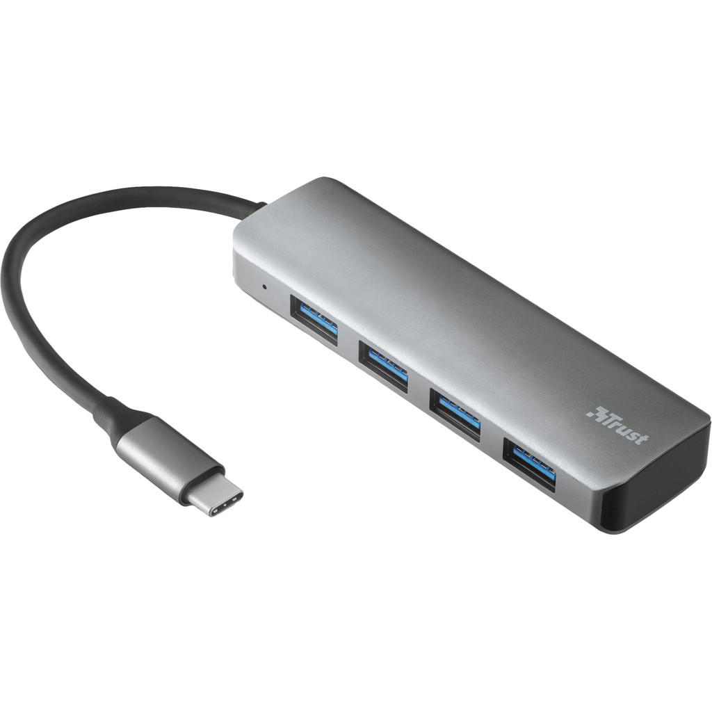 Trust Halyx Aluminium USB-C to 4 Port USB-A 3.2 Hub