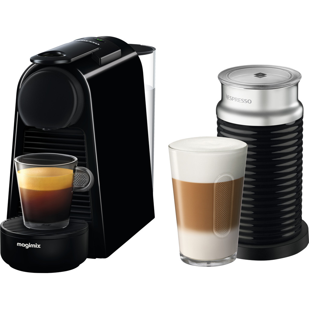 Magimix Nespresso Essenza Mini Zwart + Melkopschuimer Magimix Nespresso Essenza Mini Zwart + Melkopschuimer