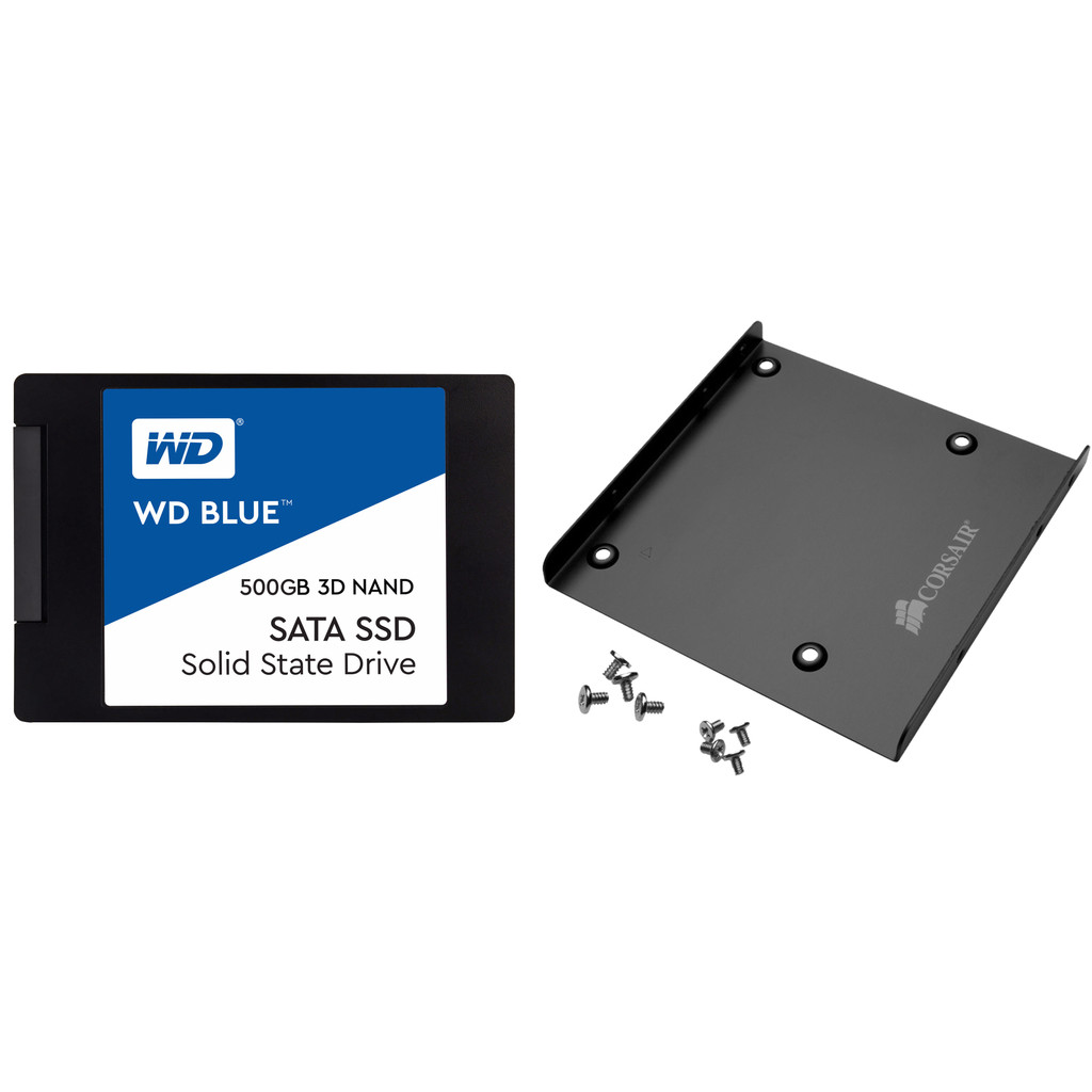 WD Blue 3D NAND 500GB 2,5 inch + Mounting bracket WD Blue 3D NAND 500GB 2,5 inch + Mounting bracket