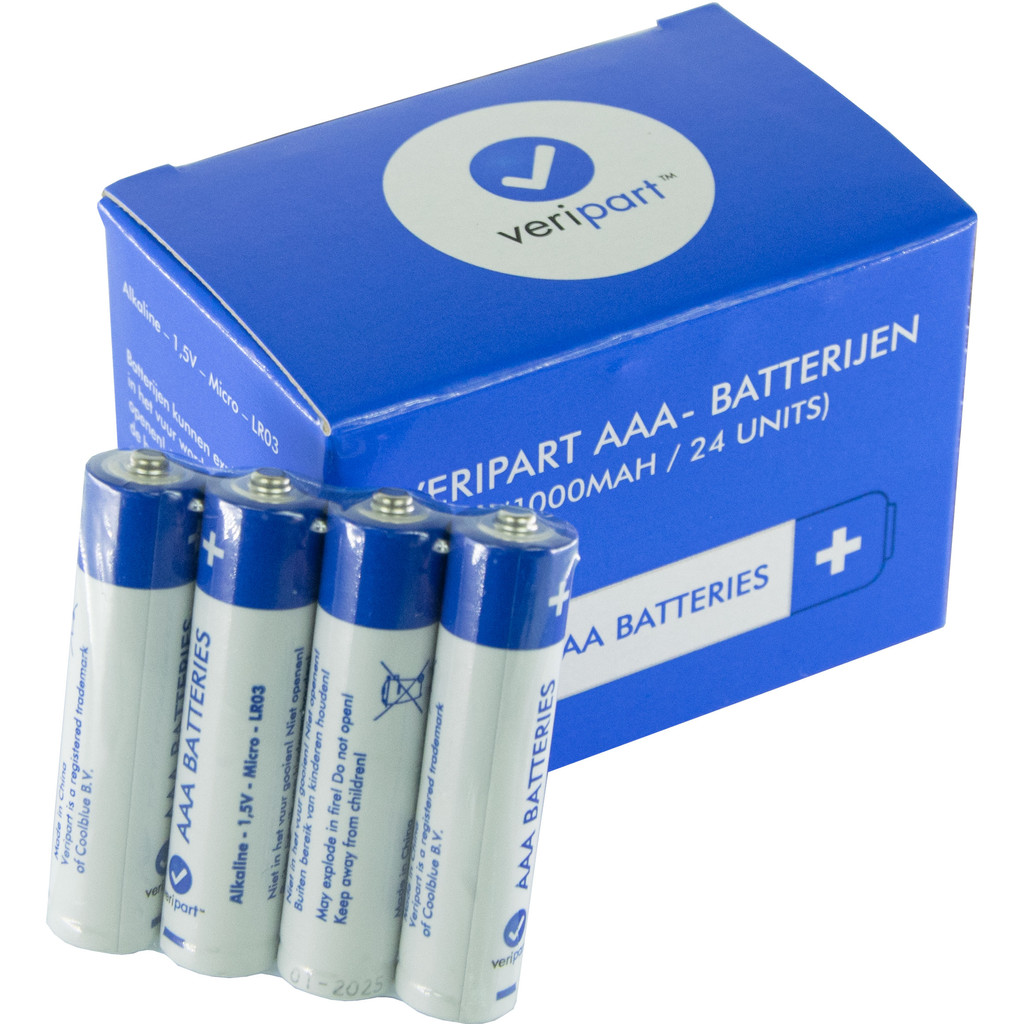 Veripart Alkaline AAA-batterijen 24 stuks Veripart Alkaline AAA-batterijen 24 stuks