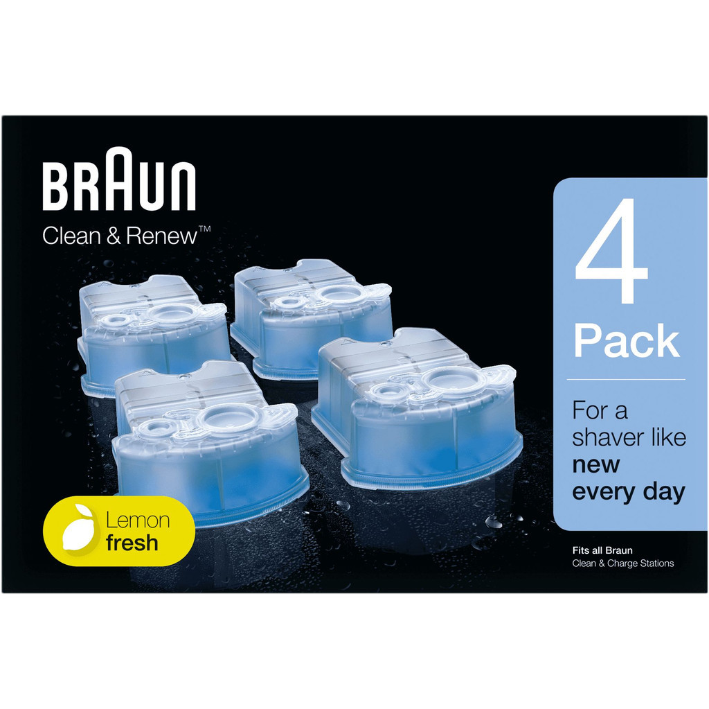 Braun reinigingsvloeistof Clean & Renew cartridges (4 stuks)
